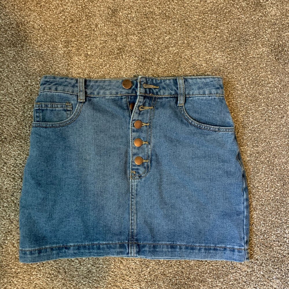 Jean mini skirt